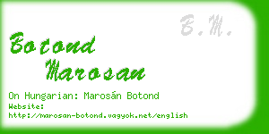 botond marosan business card